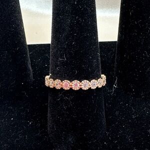 Freida Rothman Rose Gold Over Sterling Silver Eternity Stacking Ring Size 9 NEW